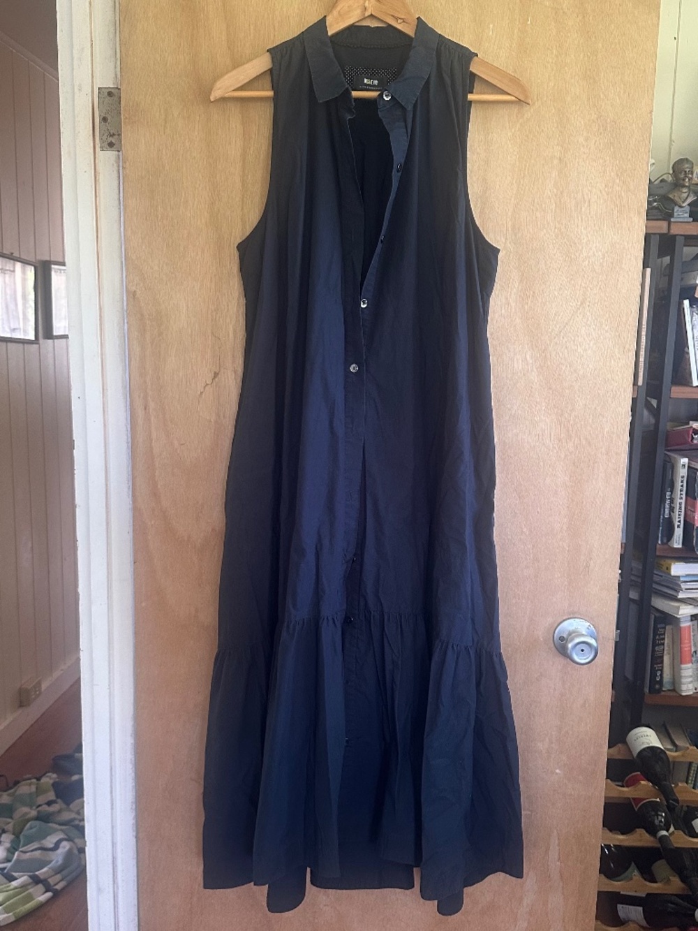 Maeve Anthropologie Cotton Sleeveless Midi Dress Size L Cottagecore Sundress